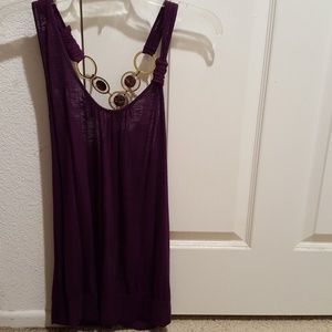 Exotic dressy tank blouse back jewel accents USA